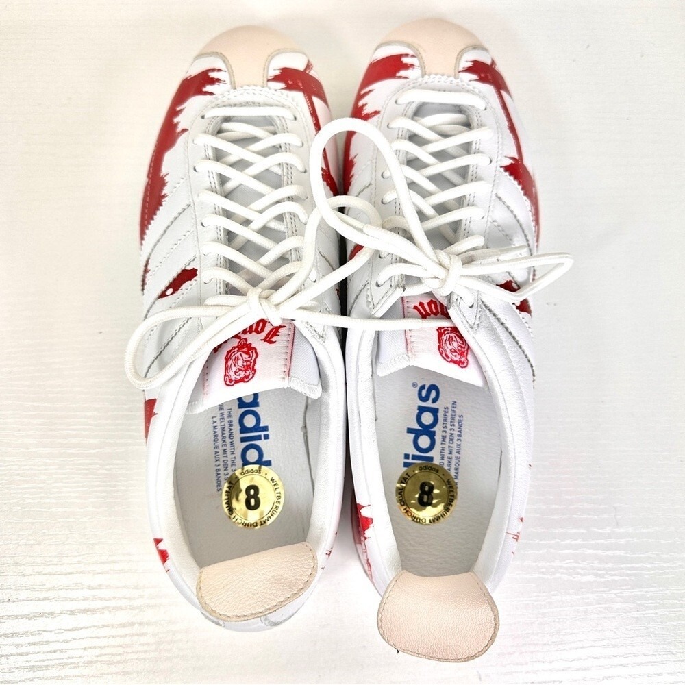 Adidas Originals Gazelle Vintage London Sneakers Size 8.5 Men Red/White - Picture 3 of 12